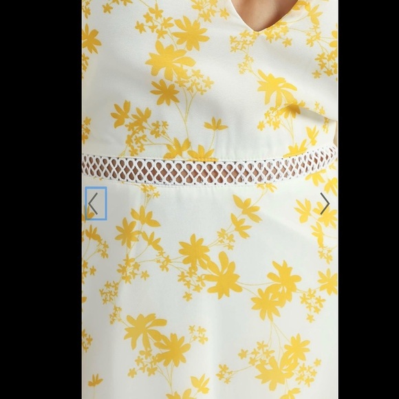 Yellow Floral Print Dress - Picture 4 of 5